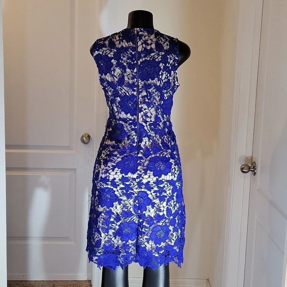 BRAND NEW RYAN MICHELLE LACE SLEEVELESS ROUNDNECK LINE DRESS - Picture 9 of 16